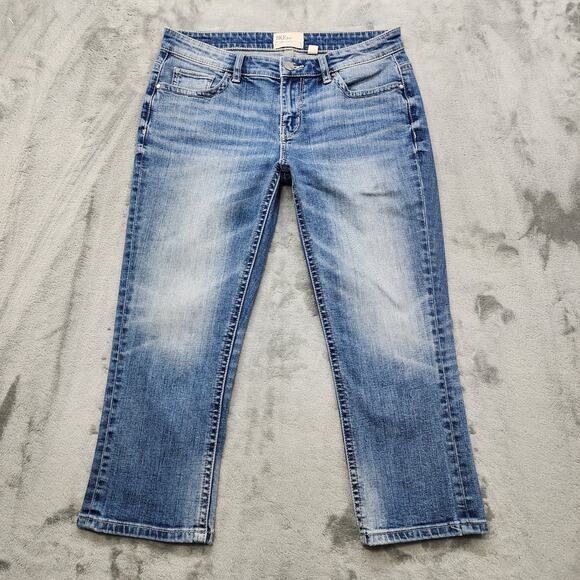 Buckle BKE Jeans Womens 27 Blue Payton Low Rise Crop Straight Leg Stretch Denim - Picture 1 of 15